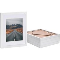 "Photo Frames with 5x7"" Mount - 8x10"" - White - Pack of 5 - White" - image 1
