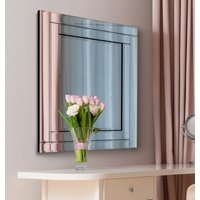 Luxford All Glass Bevelled Mirror 68cm x 58cm - All glass