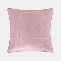 Pack of Matte Velvet Mason Geo Cushion Covers - Blush Pink / 2 - thumbnail 3