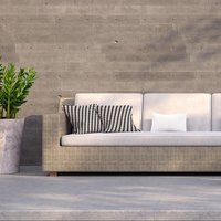 Diagonal ropes and chains with stripes Outdoor Cushion - Black / 60cm - image 1