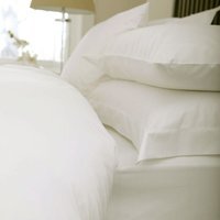 Sestina Cotton Luxury Percale Ivory Fitted Sheet - Ivory