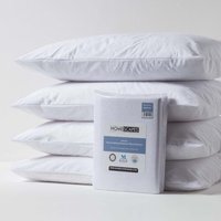 Terry Towelling Waterproof Pillow Protectors Pack of 4 - White / 74cm / 48cm