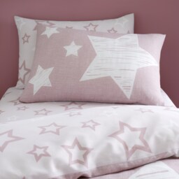 Kids Printed Polycotton Duvet Cover Set Or Fitted Sheet Set - Blush Pink - thumbnail 2
