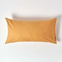 200 Thread Count Egyptian Cotton Housewife King Size Pillowcase - Mustard - image 1
