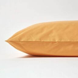 200 Thread Count Egyptian Cotton Housewife King Size Pillowcase - Mustard - thumbnail 2