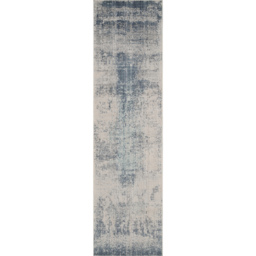 Maia Low Pile Washable Non Slip Living Room Abstract Area Rug Hallway Runner - Navy / 300cm - thumbnail 2