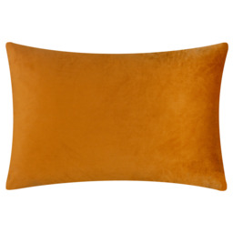 Metro Diamond Velvet Rectangular Cushion - Ginger / Feather - thumbnail 4
