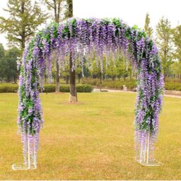 Set of 24 Hanging Artificial Wisteria Vines - Purple - thumbnail 2