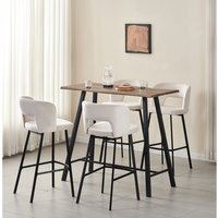 Axel Bar Table and Stools - Black