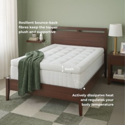 5 Inch Mattress Topper Hotel Quality Ultra Soft and Supportive - White / 90cm - thumbnail 3