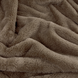 Kallu Double-Sided Faux-Fur Throw - Mocha / 150cm - thumbnail 2