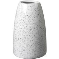 Ceramic Speckled Cylinder Flower Vase - 23.5cm - White - image 1
