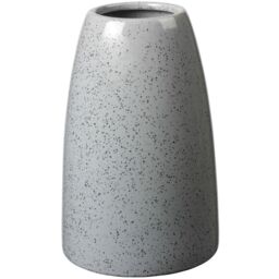 Ceramic Speckled Cylinder Flower Vase - 23.5cm - White - thumbnail 3
