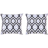 Printed Outdoor Garden Scatter Cushion - Black Grey / 2 - thumbnail 1
