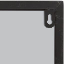 MirrorOutlet Large Metal Flame Garden Screen Wall Mirror - Antique Black - thumbnail 5