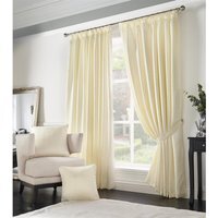 Adiso Pencil Pleat Taped Top Curtains - Light Cream / 229cm