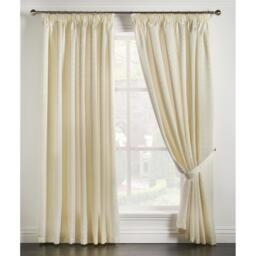Adiso Pencil Pleat Taped Top Curtains - Light Cream / 229cm - thumbnail 2