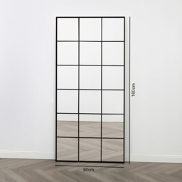 Aion Full Length Standing Mirror Industrial 180x90cm - Black - thumbnail 3