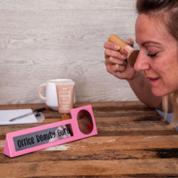 Wooden Desk Sign - Office Beauty Guru - Pink - thumbnail 3