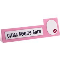 Wooden Desk Sign - Office Beauty Guru - Pink - thumbnail 1