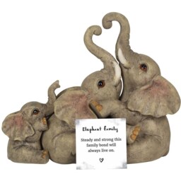 Mini Elephant Family Ornament - Grey - thumbnail 3