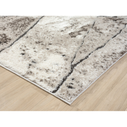 Eleanor Modern Embossed Contemporary Living Room Area Rug - Slate Design Rug - Mocha / 170cm - thumbnail 4