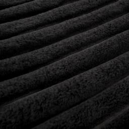 Faux Fur Thick Rib Throw - Black - thumbnail 2