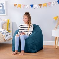Teen Bean Bag Chair, Large Outdoor Beanbag for Kids, Filling Included - Green