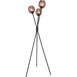 Pink Glass Floor Lamp - Black - thumbnail 3