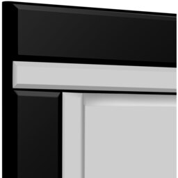 MirrorOutlet Aston Black All Glass Cheval Mirror - Black - thumbnail 4
