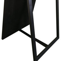 MirrorOutlet Aston Black All Glass Cheval Mirror - Black - thumbnail 3