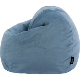Kids Bean Bag Chair, Velvet Childrens Bean Bag for Girls and Boys - Mineral Blue - thumbnail 3