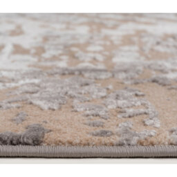 Distressed Abstract Geometric Motif Area Rug - Beige / 240 x 70cm - thumbnail 2