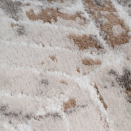 Distressed Abstract Geometric Motif Area Rug - Beige / 240 x 70cm - thumbnail 3