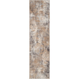 Distressed Abstract Geometric Motif Area Rug - Beige / 240 x 70cm - thumbnail 5