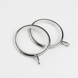 Metal Curtain Rings - Chrome / Fits 25 / 28 mm curtain poles - thumbnail 3