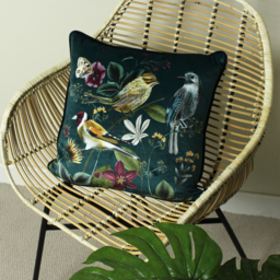 Midnight Garden Floral Rectangular Cushion 43 x 43cm - Green / Polyester - thumbnail 5
