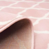 Classic Trellis Living Room Rug - Blush Pink / 240 x 60cm - image 1