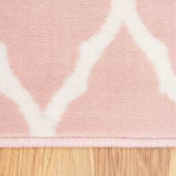 Classic Trellis Living Room Rug - Blush Pink / 240 x 60cm - thumbnail 3