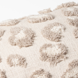 Maeve Tufted Cotton Cushion - Natural / Feather - thumbnail 4