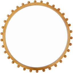 Pine Wood Wall-Mounted Decorative Mirror - Natural Wood Colour / 79cm - thumbnail 2
