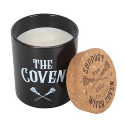 Coven Black Fig Scented Glass Candle Witchy Gift Home Decor - Black - thumbnail 4