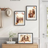 SONGMICS Picture Frames, Set of 3 Photo Frames for A3, A4, 11x14 Pictures - Black