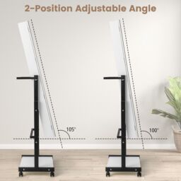 Angle-Adjustable Jewellery Armoire - White - thumbnail 5