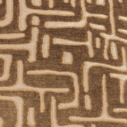 Soren Cut Velvet Abstract Cushion - Brown / Polyester - thumbnail 5