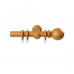 28mm Woodland Antique Pine Curtain Pole Set - Antique Pine / 125cm - thumbnail 2