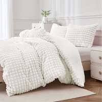 Super soft luxury faux fur box Duvet - Cream / 90cm