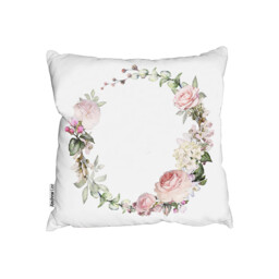 Watercolour Flowers Outdoor Cushion - Pink / 60cm - thumbnail 2