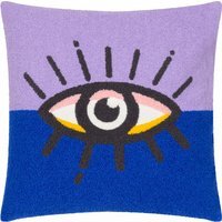 All Eyes On You Boucle Cushion - Lilac/Blue / 80 Polyester 20 Feather