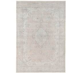 Neutral Beige Distressed Traditional Medallion Non Slip Washable Area Rug - Beige / 150 x 80cm - thumbnail 3